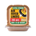 Topika 200 Pcs Air Fryer Liners Square Non-Stick Airfryer Liner Disposable