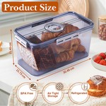 Topika - Bread Storage Box,Bread Box Containers for Kitchen Countertop