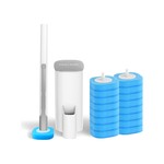 Topika Disposable Toilet Brush & Holder Set with 16 Refills , No Mess