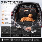 Topika Dog Cargo Liner, Waterproof Non-Slip Boot Mat with Organiser