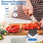 Topika Diamond Sharpening Stone, 5PCS Knife Sharpener Stones for Kitchen