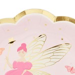 Topika-48Pack Fairy Plate 7/9in Floral Tea Party Paper Plate for Girl Party