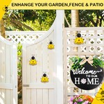 Topika - 4 Piece Metal Bumble Bee Wall Art Decor Set for Garden And Patio