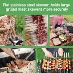 Topika - 50-Piece Premium BBQ Grill Accessories Set Braai Tools for Cooking