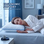 Topika - Cervical Cooling Gel Memory Foam Pillow For Side And Back Sleepers