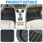 Topika - 5 - piece Rubber Car Floor Mats, Universal Fit for Sedan, SUV, Truck