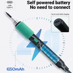 Topika Cordless Soldering Iron Kit, USB Rechargeable 3 temp Settings