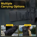 Topika-Tactical Rifle Bag,Double-Layer Padded Long Gun Case,Waterproof 800D