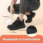 Topika - Men Safety Shoes Steel Toes, Work Shoes For Men, Non Slip Sneakers