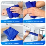 4 Pack Nylon Shower Scrubbers-Exfoliating Bath Sponges and Skin Scrubbers