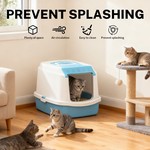 Topika Hooded Cat Litter Box with Litter Scoop, Fully Enclosed, Leak-Proof