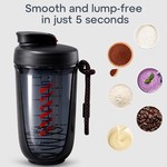 Topika Protein Shaker Bottle 590ml, Round Bottom Shaker Cup Durable Blender