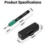 Topika Cordless Soldering Iron Kit, USB Rechargeable 3 temp Settings