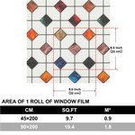 Topika Stained Glass Window Film, Privacy Window Sticker, Geometric