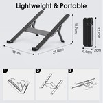 Topika Portable Laptop Stand, Adjustable Height, Foldable, Compact Desk Pro