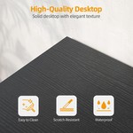 Topika L-Shaped Computer Desk with Shelves, 90cm Wide Corner Study Desk