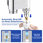 Topika 1/2" Double Switch Stainless Steel Angle Valve For All Scene, Sliver