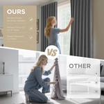 Topika 100% Blackout Linen Eyelet Curtain for Bedroom, Living Room 1/2 pack