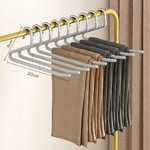Topika Trouser Hanger 30pcs, Jean and Pant Hangers, Open End Metal Hangers