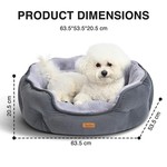 TopikaPet Washable Dog Bed, Plush Pet Bed for Small Dogs, Cat Bed