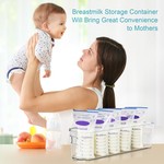 Topika Breastmilk Storage Container Fridge Freezer Organiser 4pack