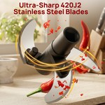 Topika-Spin Chopper Food Processor,400ml Pull-String Vegetable Chopper
