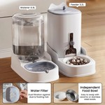 Topika Cat Food Feeder Gravity Auto Cat Food Dispenser 2pcs Set
