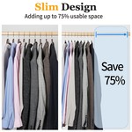 TopikaHome Velvet Non-Slip Heavy Duty Hangers, Metal Hooks