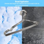 TopikaHome - 50/30 Pack Stainless Steel Clothes Hangers, Heavy Duty Hanger