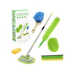 Topika - Car Wash Mop Kit, Long Handle, Brush, Microfiber Cloths & Squeegee