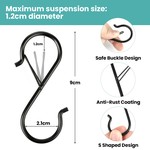 Topika 16-Piece S Hooks for Hanging w/ Safe Buckle.
