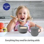 TopikaKids - Complete Silicone Baby Feeding Set, Bib, Plate, Cup & Utensils