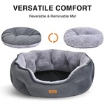 TopikaPet Washable Dog Bed, Plush Pet Bed for Small Dogs, Cat Bed