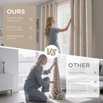 Topika 100% Blackout Linen Eyelet Curtain for Bedroom & Living Room