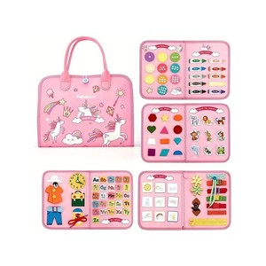 Felt Busy Board, Puzzle Montessori Busy Board Travel Book