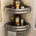 TopikaHome - Corner Shower Caddy with Soap Holder for Home Decor Organizer