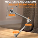 Topika - Magnetic Phone Stand Desk With Long Arm Clamp For Phone & Tablet