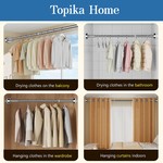 Topika-High-quality stainless steel curtain rod and shower rod, retractable