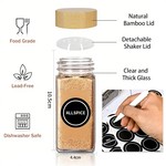 Topika - Spice Rack Organiser Drawer,Spice Jars for Cabinet Set with Labels