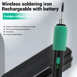 Topika Cordless Soldering Iron Kit, USB Rechargeable 3 temp Settings