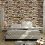 Brown Vinyl Home Decor Brick Wallpaper Self Adhesive