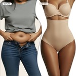 Lekkon Seamless High-Waist Shaping Briefs for Women Waist & Tummy Sculpting