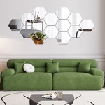 Topika 32piece Hexagon Mirror Wall Stickers, Acrylic Peel& Stick Home Decor