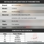 Motocentric Motorcycle Gloves Motorbike Half Finger Gloves