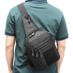 Topika Bag for Men, Tactical Crossbody Big Chest Backpack with Gun Pouch