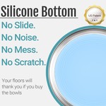 Topika Stainless Steel Dog Bowl with Non-Slip Silicone Base, 21cm Big Bowl