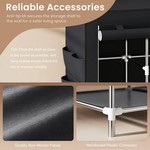 TopikaHome -Portable Closet Organiser with Cover, 4 Rods, Shelves & Pockets