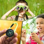 Topika Binoculars for Boys & Girls with Compass & Magnifying Glass