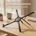 Topika - Adjustable Folding Laptop Stand With Magnetic Phone Holder