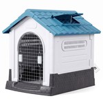 Topika Dog House with Window, Waterproof Pet Shelter, Raised Pet House